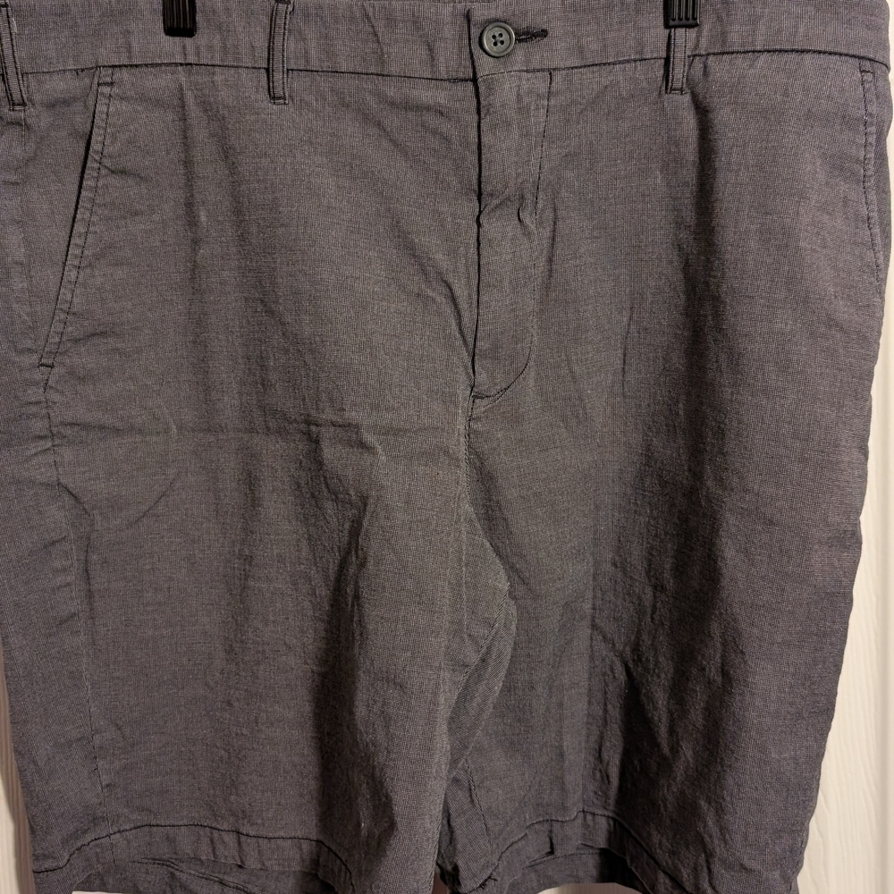 Marc Anthony Gray Chino Shorts Flat Front